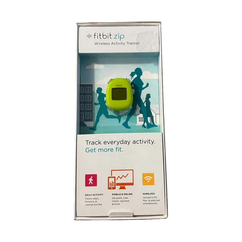 FitBit Zip Lime Green Model FB301G Wireless Sport Activity Tracker New Open Box